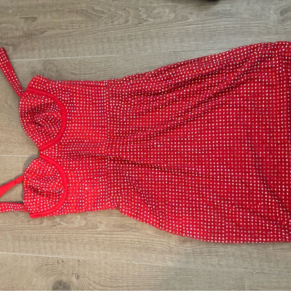 Oh Polly Embellished Corset Mini Dress
